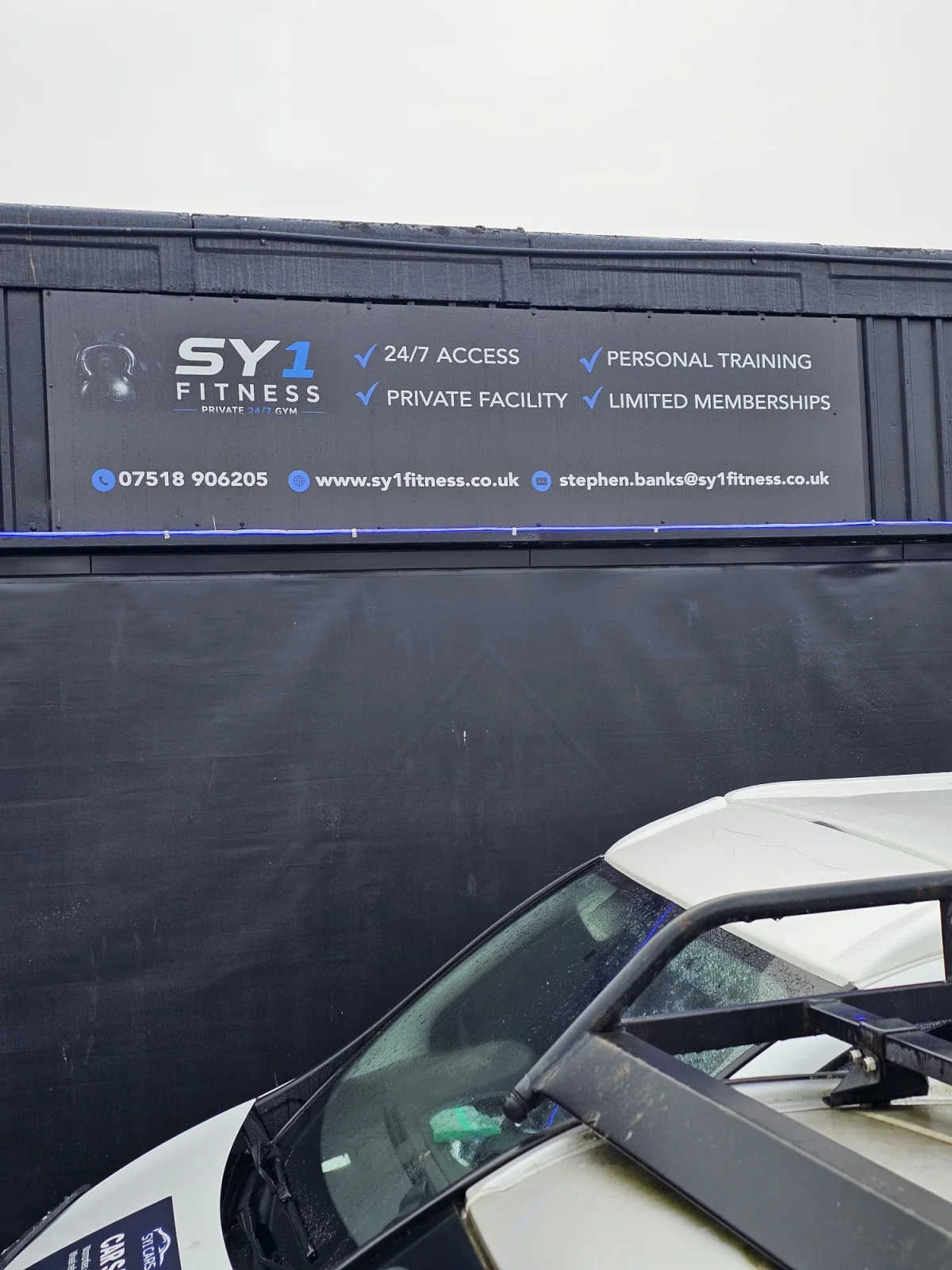 SY1 Fitness exterior signage on Ennerdale Rd, Harlescott in Shrewsbury